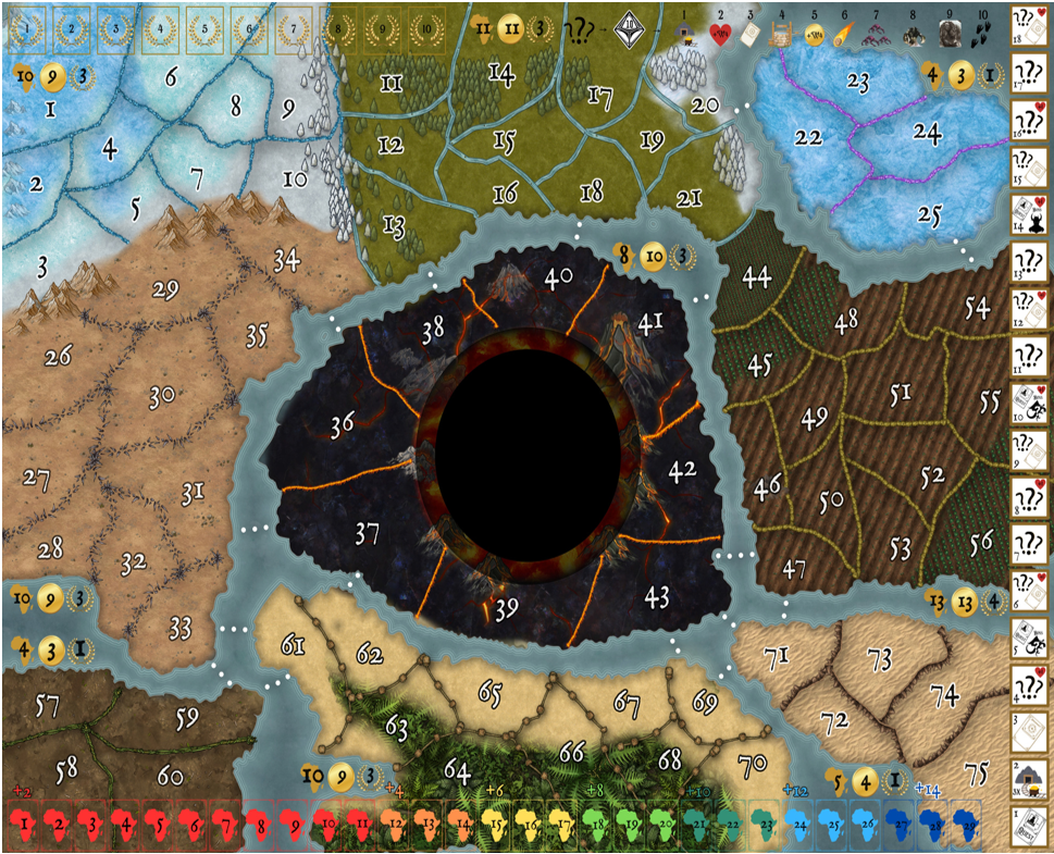 Second prototype map created in Inkarnate with victory-point tracking and storyteller event track